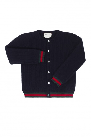 'web' stripe cardigan, zdjęcie 1 'web' stripe cardigan od Gucci Kids